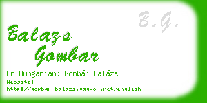 balazs gombar business card